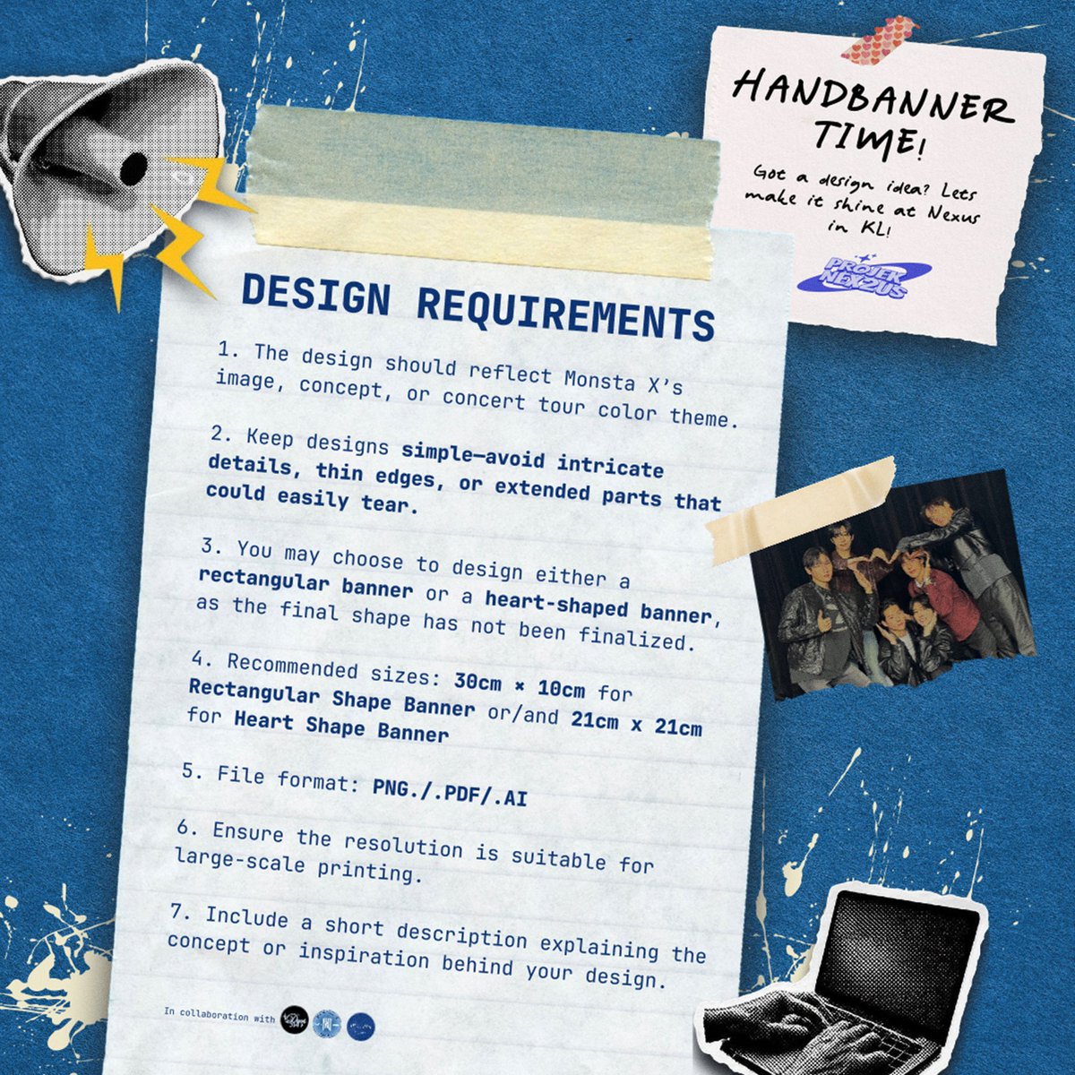 DEAR514_MY's tweet image. #MonstaXinKL Fan Project 

Love, art, messages 💙

MYMBBS! We’re inviting you to showcase your creativity and design handbanners for the show in KL! 🎨

Submission period : 25/1 - 1/2
To participate : forms.gle/L21USV6skxQ43g…

#PROJEKNEX2US
#MONSTAX 
@OfficialMONSTAX