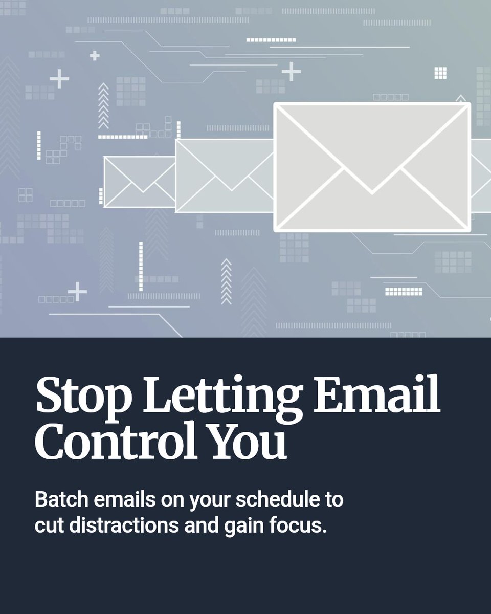 PacedEmail's tweet image. User-driven change is reshaping email management. Instead of forcing inbox rules, solutions now adapt to your habits. Batching emails on your schedule reduces distractions and boosts focus. Control your inbox. Own your time.