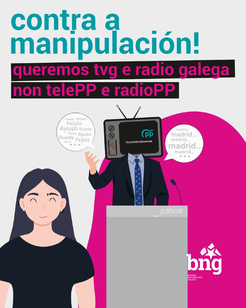 obloque's tweet photo. O PP usou e usa a CRTVG como un aparato de propaganda ao seu favor. Converteron un servizo público nun lamentábel panfleto do Partido Popular. https://t.co/lClBppf1Q7