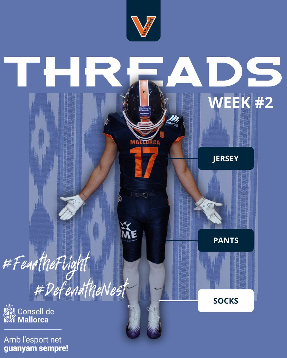 mallorcavoltors's tweet photo. Nuestros colores. Nuestra casa. Nuestra gente.

Full navy 💙
White socks 🤍
Ready to fly. 🦅

Defend the Nest. 💙🧡
@EBaseMallorca 
#DefendTheNest #FearTheFlight #GoVoltors #jugamamblelit2026 #esportnet #ConselldeMallorca https://t.co/5OZqwUkZuy
