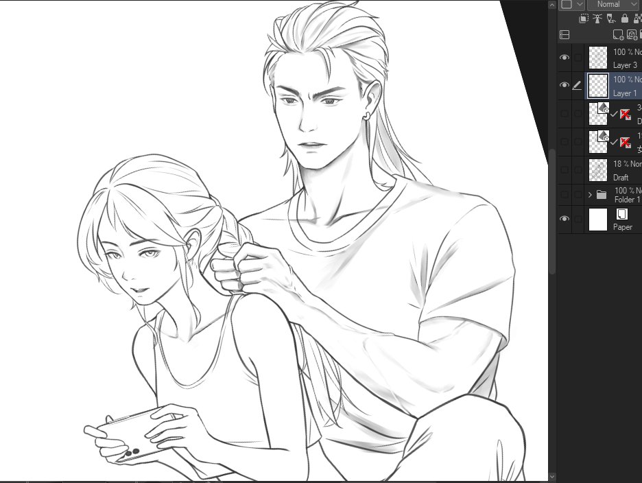 kmaimuay's tweet photo. New OC testing my Line art https://t.co/0RdpBq93ay