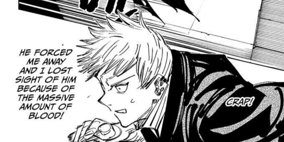 ghostscoat's tweet photo. @Mowthemownew @NostalgiaSatoru @RealWickedCloth I can't tell if you're trolling or coping. The only thing Naoya doesn't know is that Choso is a 50/50 cursed spirit and human. He's countering the whole fight, uses a knife to try to get the upper hand, but ultimately still loses because it's a difference in technique. He lost. https://t.co/vcA4kX9Mpw