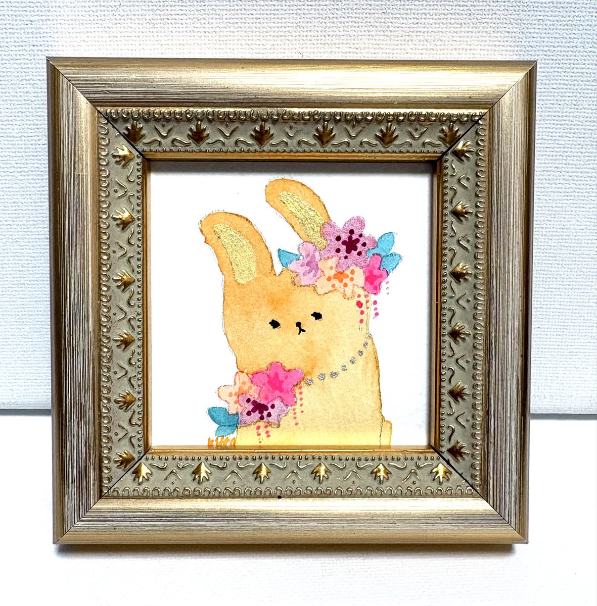 昨日配信で描いた猫とうさぎ