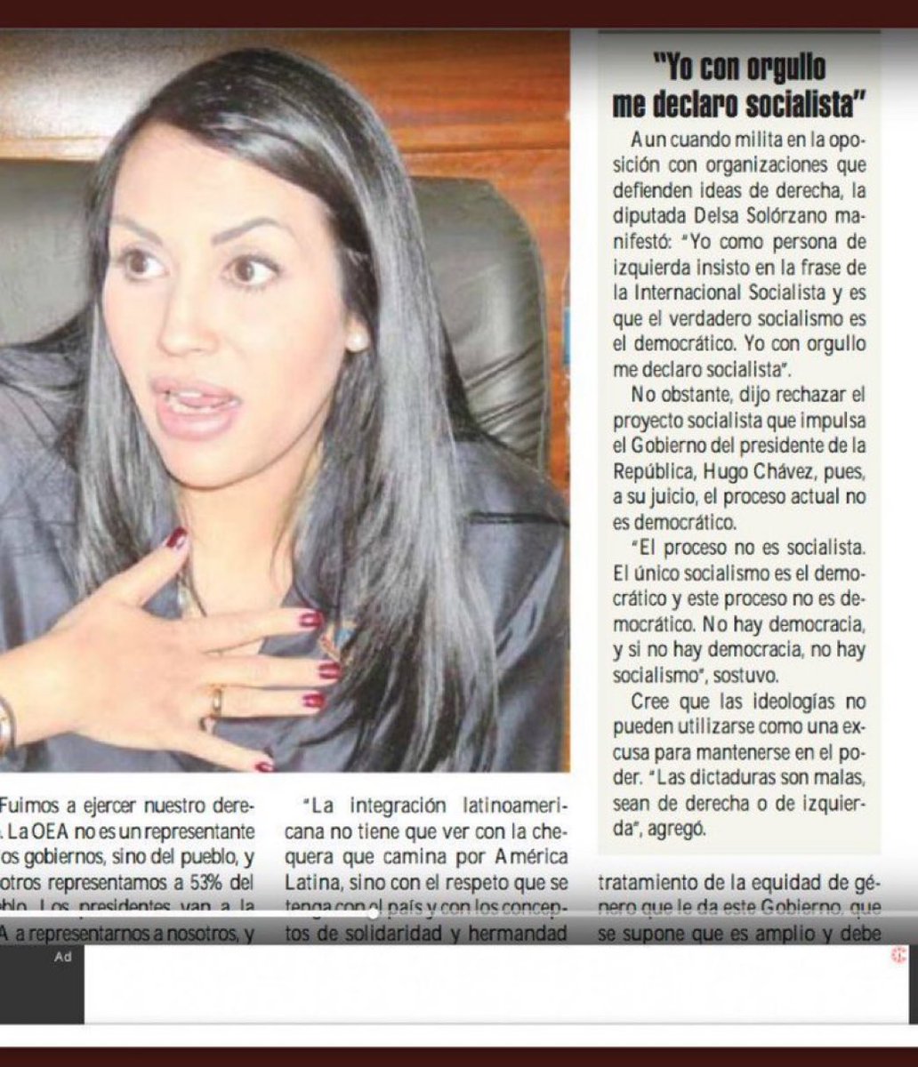 Proctologo's tweet image. Delsa: “Con orgullo me declaro SOCIALISTA”.

Si, el socialismo que acabó con Venezuela y toda latinoamérica, la fase 1 del comunismo y el sistema corrupción que permite a los políticos robar y vivir de lo robado de manera impune.

 Por eso son socialistas y izquierdistas.
NI AGUA