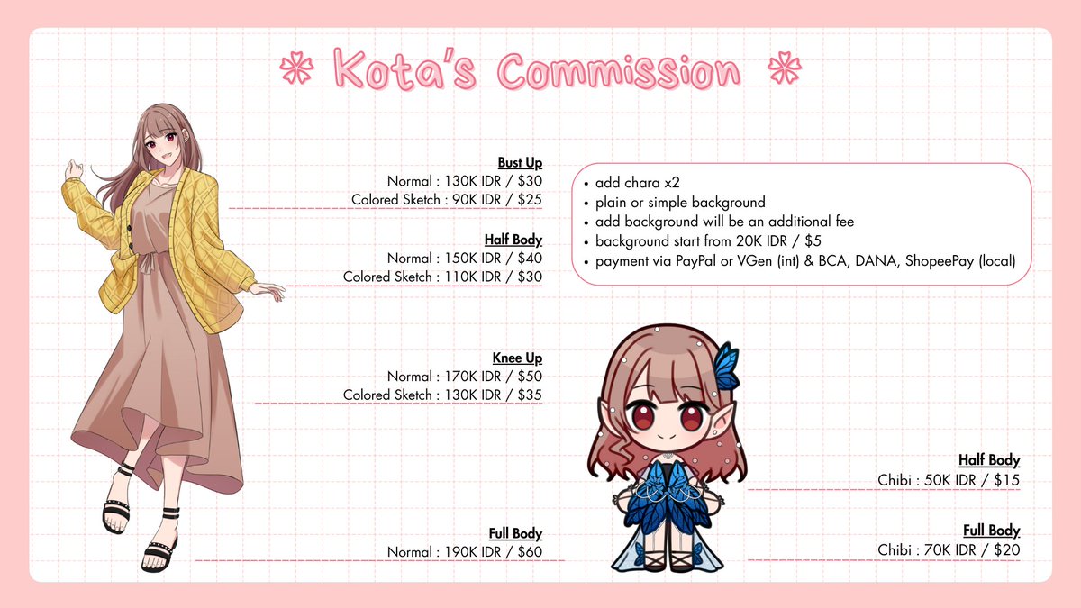 [ RTs are appreciated! ]

Hi! Since my previous batch is almost done, my commission are open again for the next batch! For now, I’m taking 4 slots!

More info : kotacommission.carrd.co
VGen : vgen.co/kotabeep

Samples on reply ⬇️