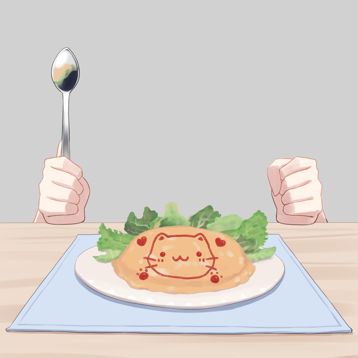 mochiya_verbeta's tweet image. 🐱ねこオムライスを食べる手素材🐱
ご自由にご利用ください✨

透過素材・商用利用はリプ欄より
▶︎編集、加工⭕️
#Vtuber素材　#おはようVtuber素材