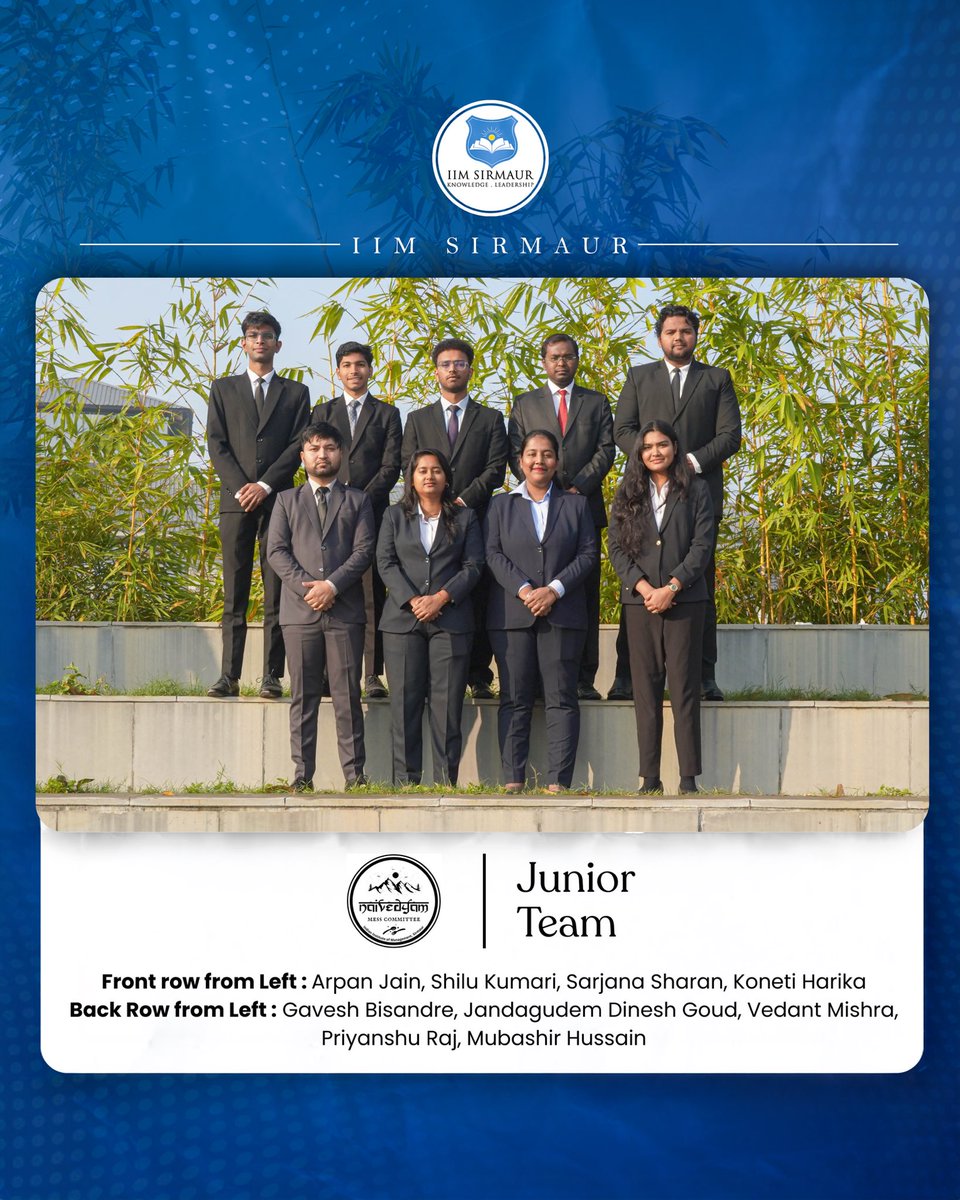 IIM_Sirmaur's tweet image. IIM Sirmaur is pleased to present Naivedyam – The Mess Committee, ensuring #nutritious, #safe, and #inclusive dining experiences through #menu planning, #quality control, and smooth #operations coordination on campus.