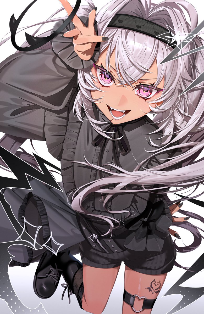 __atten's tweet photo. かわいい〜🖤🩶🤍
 #マオのお絵描き帳 https://t.co/GLW7slwdd1