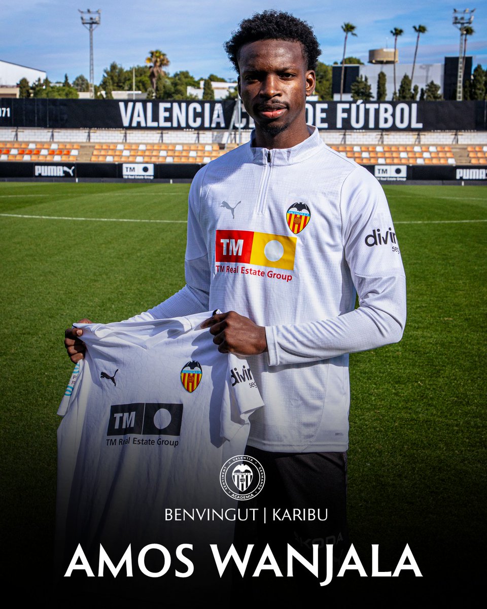 📝 El <a href="/valenciacf/">Valencia CF</a> ha alcanzado un acuerdo con <a href="/Amoswanjala_16/">Amos Wanjala</a> para que se incorpore a la disciplina del #VCFMestalla 

➡️ El central llega procedente del <a href="/actorrellano/">Athletic Club Torrellano</a> 

➡️ Internacional Absoluto con <a href="/Football_Kenya/">Football Kenya Federation</a> 
<a href="/Harambee__Stars/">Harambee Stars</a> 🇰🇪 

🔗 valenciacf.com/comunicado-ofi…