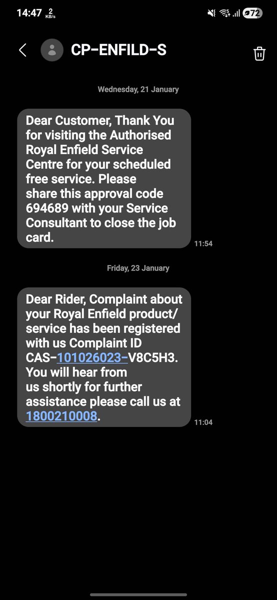 MustafaPhedaul's tweet photo. @royalenfield Hunter 350 service center ki galat jankari aur kharab service se bahut disappointed hoon. Mail kiye 48 hours ho gaye , par koi solution nahi mila. Kya yehi aapka standard hai? https://t.co/1E0gSsz7dm