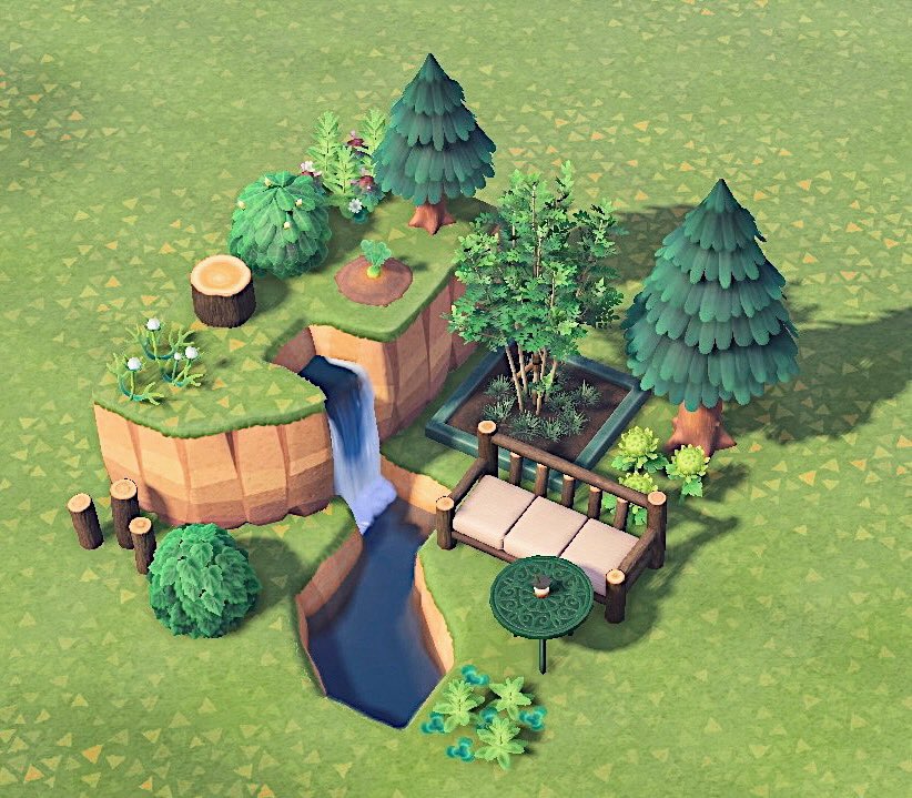 - 55クリエイト -

・古書喫茶
・滑り台のあるアスレチック遊具
・猫カフェ
・滝壺でひとやすみ

夢の島では崖・滝・坂・橋が使えるので、55クリエイトの楽しみ方が広がります🙆

#あつ森
#あつ森アプデ