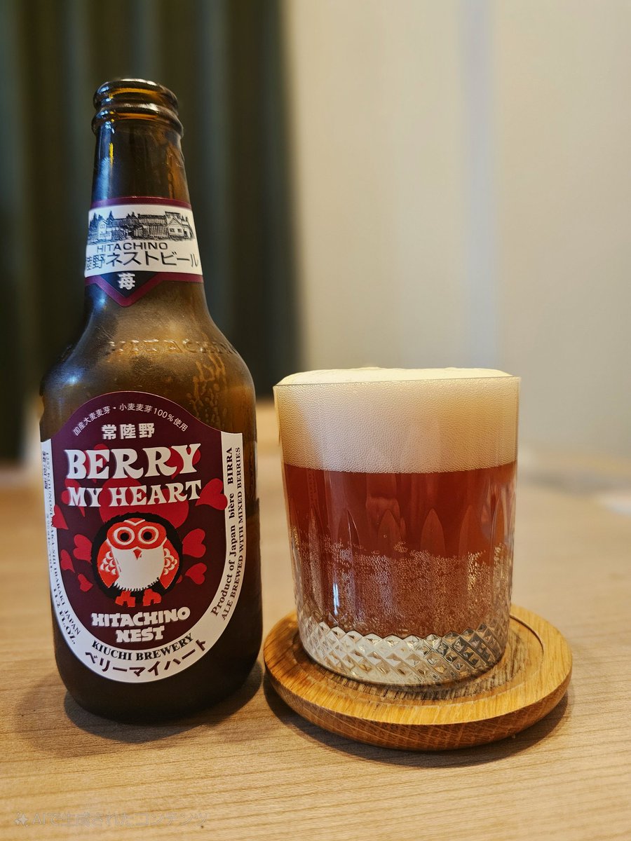 odekinger's tweet image. バレンタインも近いので木内酒造のベリーマイハートで乾杯
ベリー系でもっと甘いかと思ったけど、苦味もしっかりあってオッサンもニッコリ