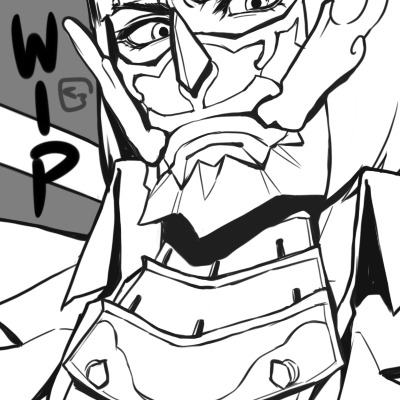WIP
いま描いている彼女のメンポをチラ見せ
チラッとね🫣 