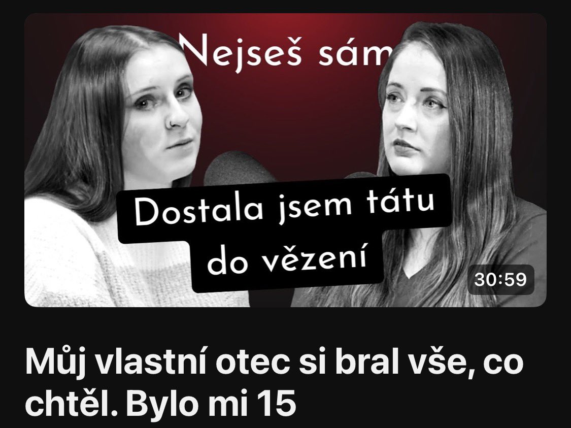 Už dnes v 18:00 pokračování rozhovoru s Lucií.

Tu od 15 let znásilňoval její vlastní otec! 

Zajímá vás, jak se k tomu postavila její rodina? Nebo kolikrát se chtěla na trestní řízení vykašlat? Či co vzkazuje všem hejtrům a lidem, kteří jí nevěřili? 

Určitě si ale před tím
