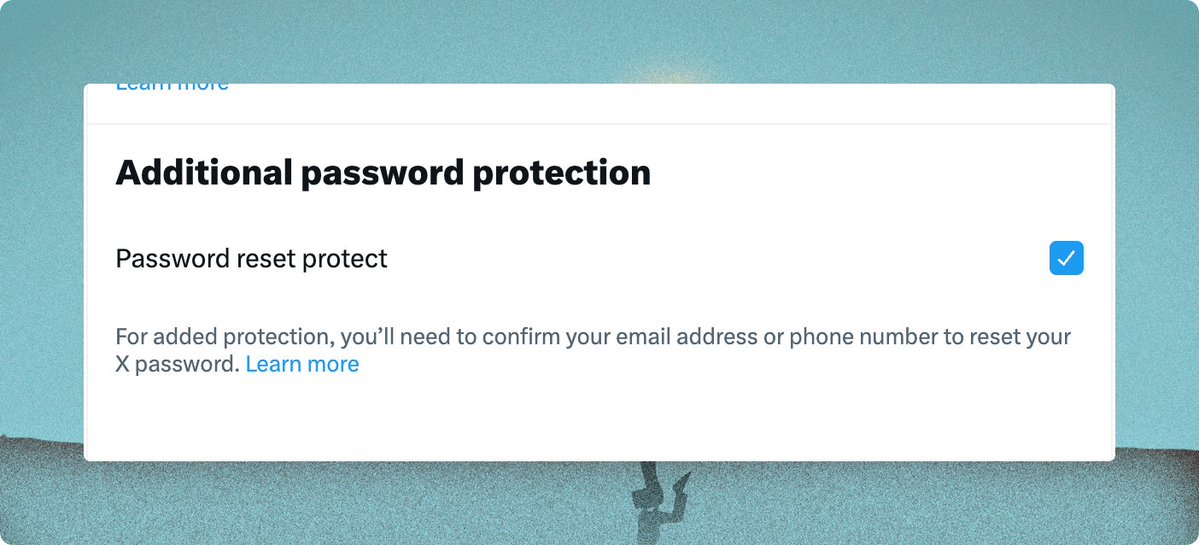 Password reset protect toggle