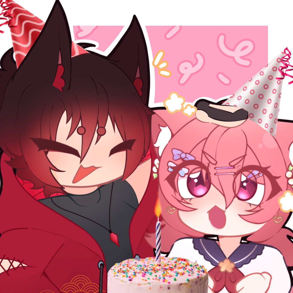 Feliz cumpleaños a la gata más tonota y preciosa que existe, te quiero mucho mucho mucho mucho mucho mucho Pinku Ling!!! 
Pásala genial en este día tan especial!!! 
Feliz cumpleaños 🎉!!! 💖❤️💖

🎨: <a href="/FrogWeird50889/">🇻🇪magic punning// COMMISSIONS OPEN</a>