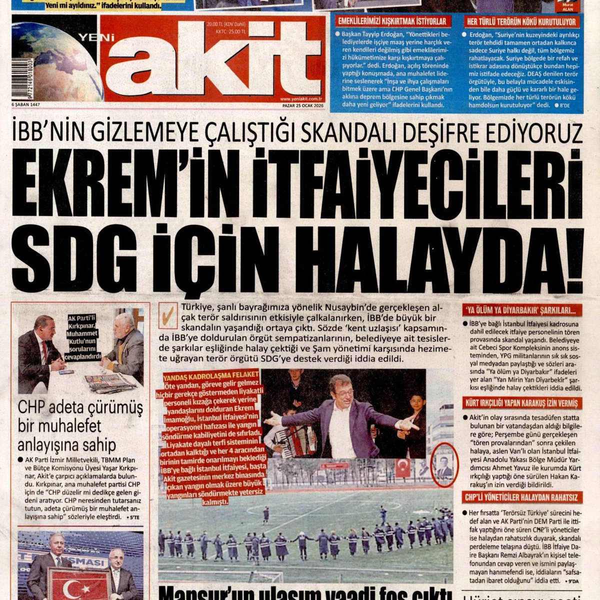 🔴 Alın size İmamoğlu'nun Kent uzlaşısı, güle güle kullanın!

Akit gazetesinin haberine göre:

Sözde ‘kent uzlaşısı’ kapsamında İBB’ye doldurulan yeni itfaiye erleri, belediyeye ait tesislerde, özellikle YGP'li teröristlerin DEAŞ'lı teröristlere saldırıken çektikleri videolarda