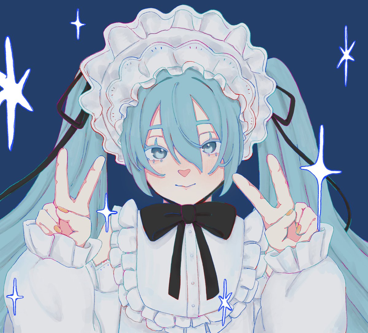 ヴィンテージミクちゃん #初音ミク #illustration