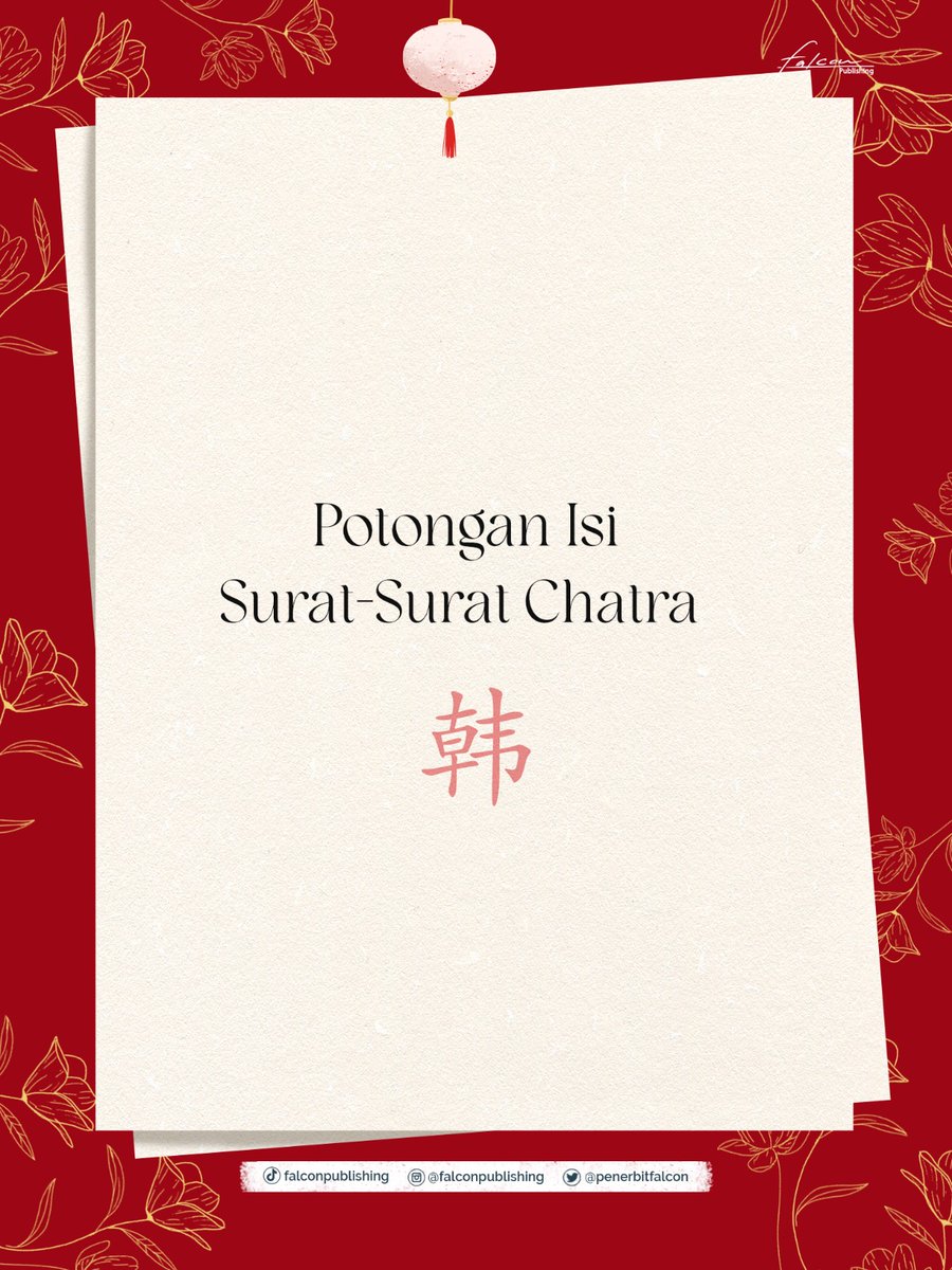 penerbitfalcon's tweet photo. Buat yang penasaran sama isi surat-suratnya Chatra, bisa intip potongan suratnya di sini. https://t.co/9WNTGogQSQ