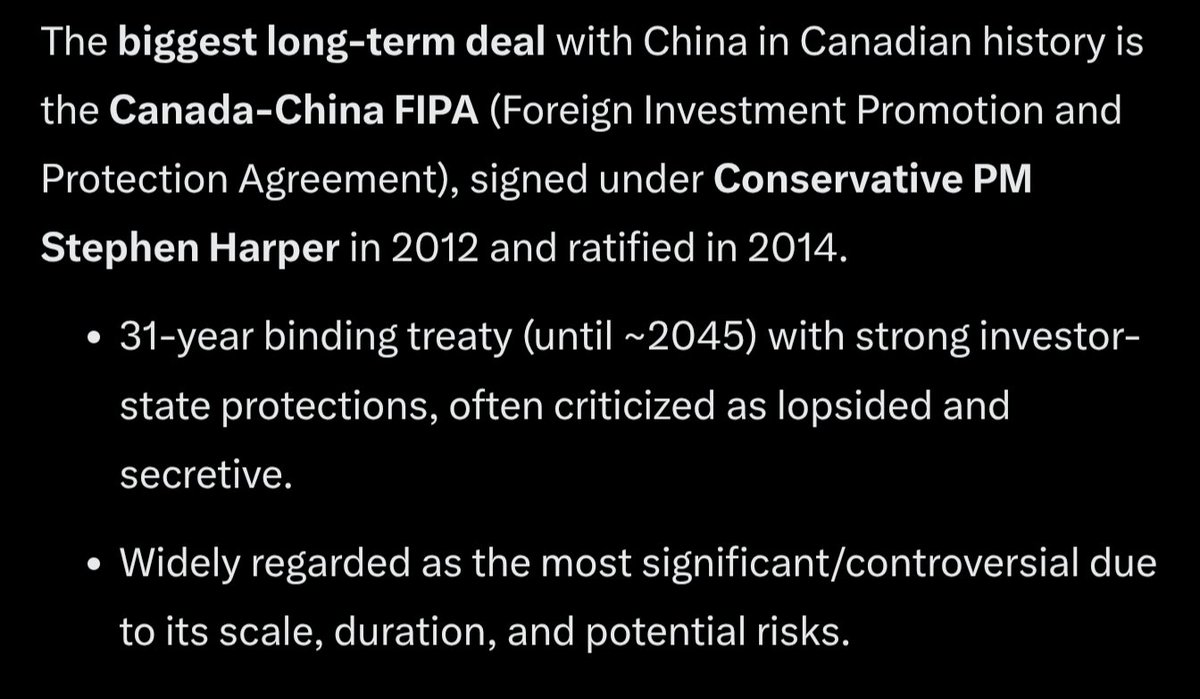 gator_gum's tweet image. The largest deal signed with China in Canadian History belongs to the Harper/Poilievre government. Trump also has signed with them.

This recent outrage isn't about China deals, it's about massive partisan bias and propaganda.