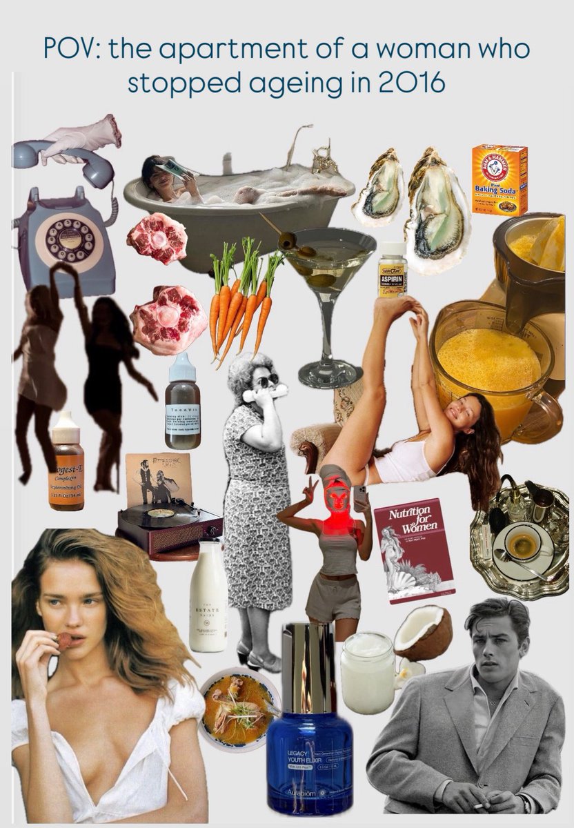 POV: you walk into your friend’s apartment in 2026 and she literally hasn’t aged since 2016

The fridge: fresh OJ, real milk, bone broth simmering, Ray Peat carrot salad
The bookshelf: Ray Peat, Broda Barnes, beautiful literature
The bathroom: nontoxic skincare (not greenwashed
