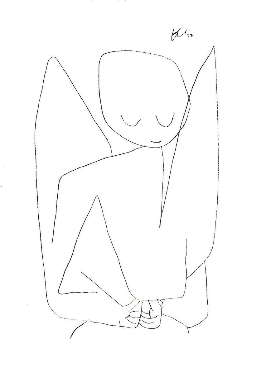 thewastedworld's tweet image. Paul Klee, 'Forgetful Angel' (1939).