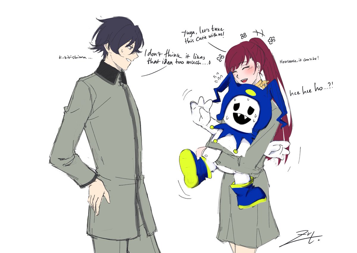 zrein2356_'s tweet image. Elly can't resist the cuteness of Jack Frost &amp;lt;3
#Persona1