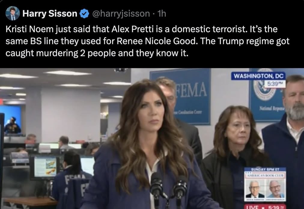 LePapillonBlu2's tweet image. The Minnesota Bureau of Criminal Apprehension has sued Kristi Noem, accusing DHS officials of failing to properly handle evidence at the site of today’s shooting.