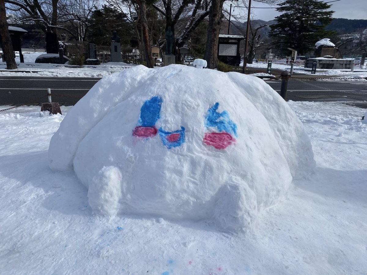 他にも可愛い雪像がたくさん！ 作成いただいたのは、市子連の方々です♪
