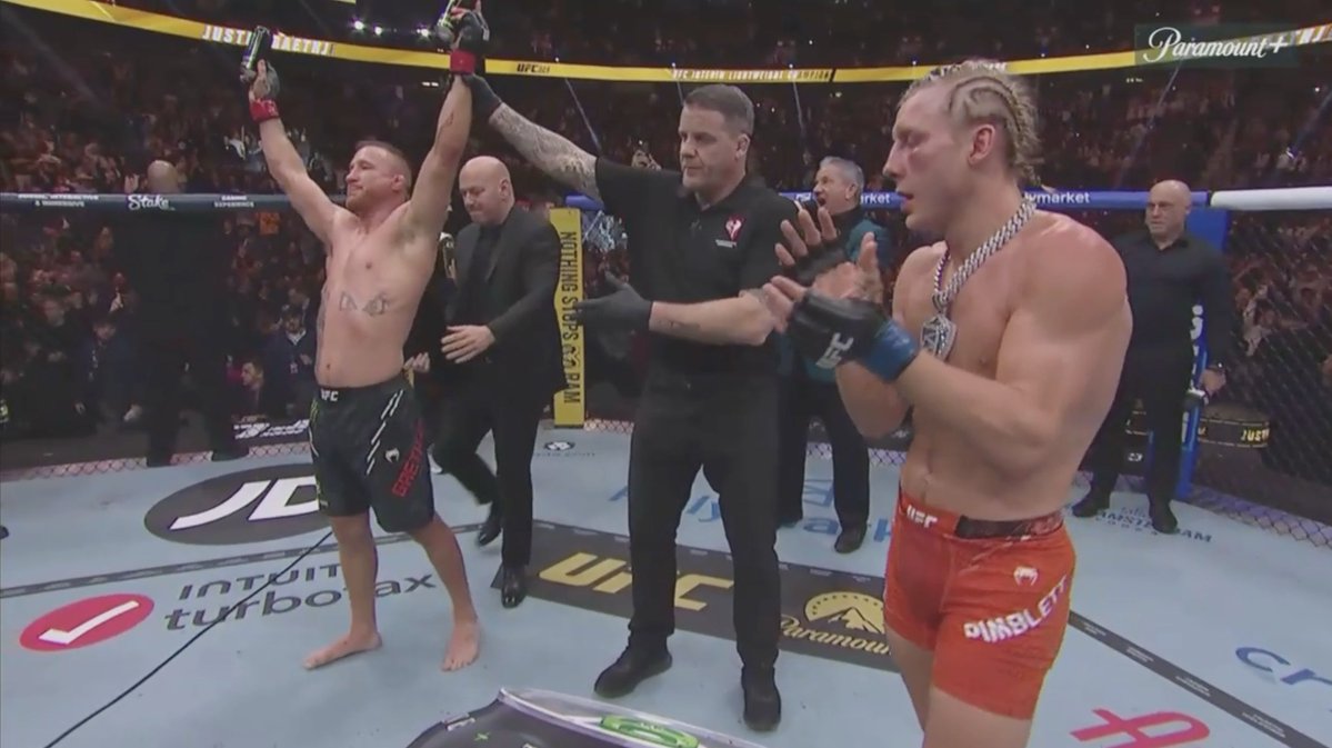 🚨 JUSTIN GAETHJE WINS

absolute war
classic Gaethje violence from start to finish

> massive respect to both fighters

congrats Justin - incredible fight

poly.market/Gaethje-vs-Pim…