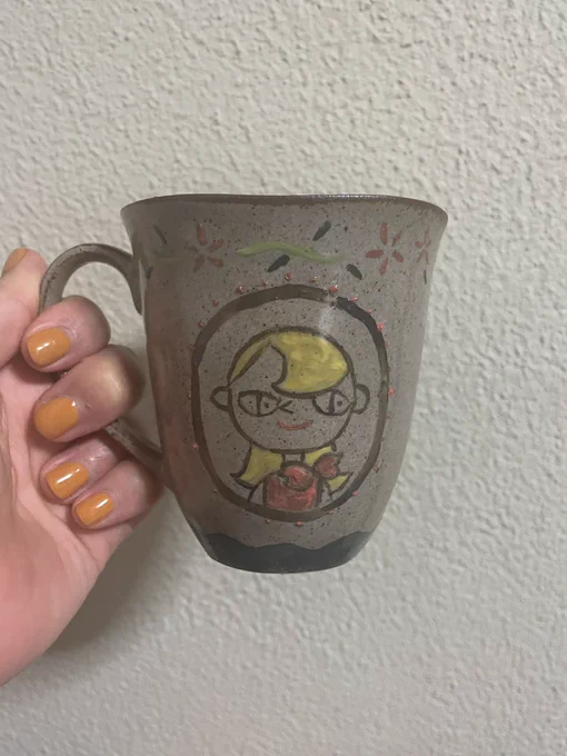 陶芸工房で作ったマグカップ