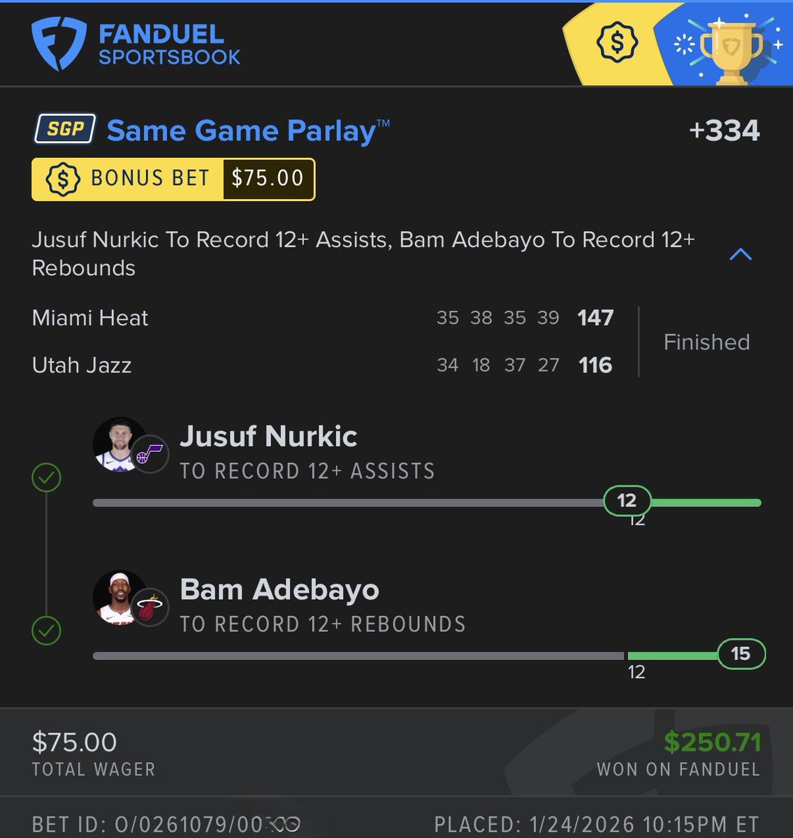 1Monatomic's tweet image. 💣 Another MULTI-HIT night inside #Propfellas VIP 🤑🔥

✅ +1761 HT Live 🍰
✅ +1620 Player Stack 🥞
✅ +334 $75 Bonus Bet Flip 🤸🏼‍♂️

‼️ Turned $17.77 into $558 💰

🔗 I’m on an absolute heater in chat and they're cashing with me — tap in and ride with us tomorrow:…