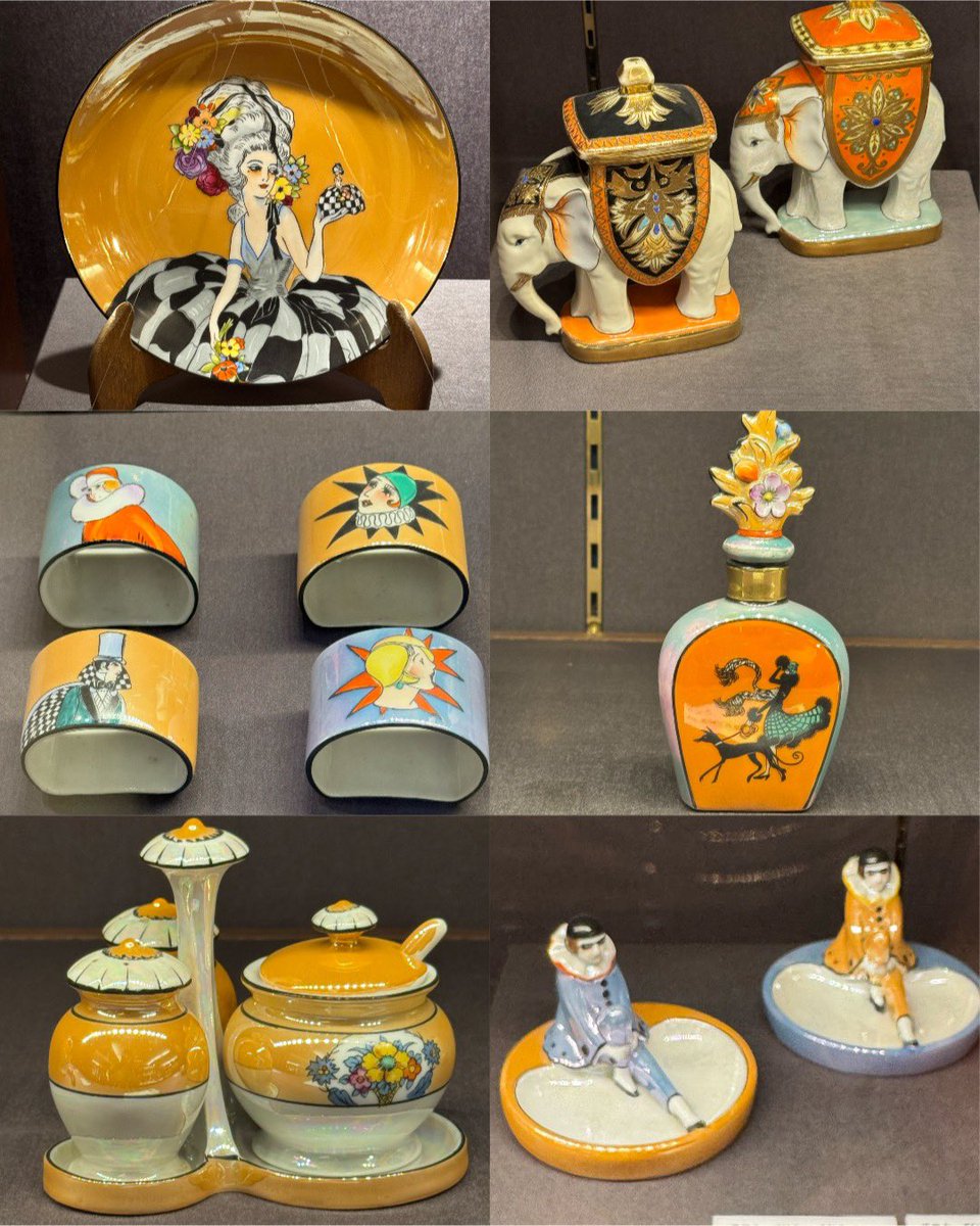 オールドノリタケのラスター彩、アールデコ作品が可愛すぎた！！大正