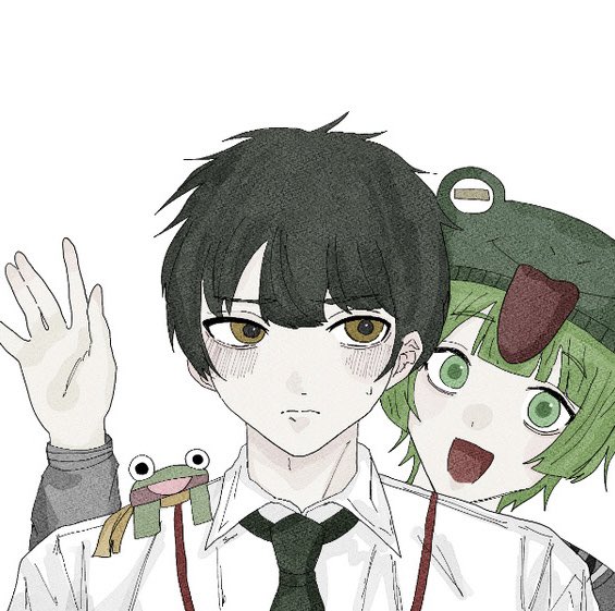 蛙さん達。
 #50人イラフト  #ニート部アート 
 #Caeruアート  #げじげじ先生