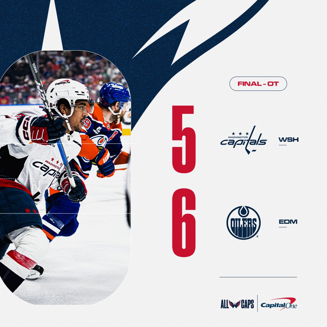 Capitals's tweet photo. Final in OT
#CapsOilers https://t.co/WO6nCkigPW