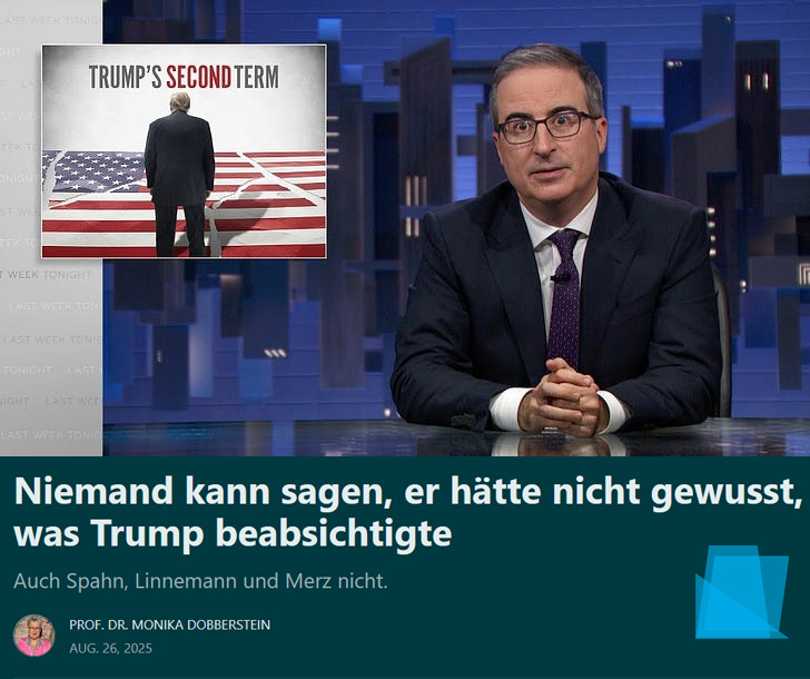 <a href="/RenateKuenast/">Renate Künast</a> 40 von 44 Personen aus Trumps 1. Amtszeit haben vor einer 2. gewarnt. Die Generäle Milley und Kelly hatten gesagt, er sei ein Faschist. Niemand kann sagen, er hätte es nicht gewusst und dennoch haben Linnemann und Spahn Trump geradezu angehimmelt.
open.substack.com/pub/monikadobb…