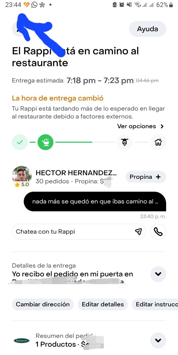 Chamacoverguero's tweet photo. @RappiMexico Su puta madre @RappiMexico, sigo esperando?
Chequen la hora de la captura y mi pedido sigue activo. Ya ni la chingan. @profeco 
Neta como les vale verg4.
Y me piden les mande DM y saben que no se puede.
Chingu3n a su pvt4 m4dr3 https://t.co/FmxgTow2cz