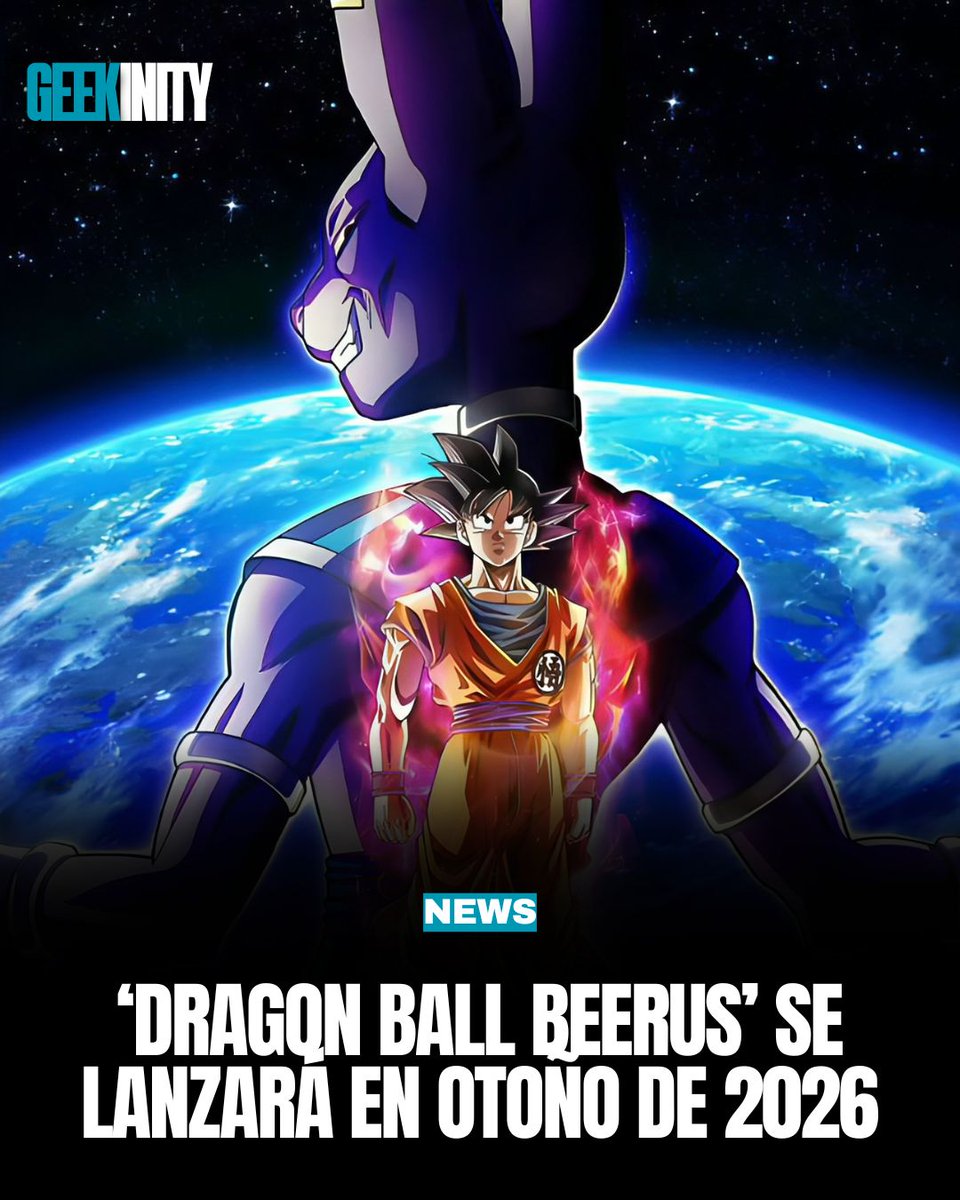 geekinity's tweet photo. ¡DRAGON BALL BEERUS HA SIDO OFICIALMENTE ANUNCIADO! El videojuego será un remake del anime de Dragon Ball Súper y de La Batalla de los Dioses.

ESTRENO: Otoño de 2026.

#DragonBallSuper #DragonBall #GeekInity https://t.co/EXkIefiCAT