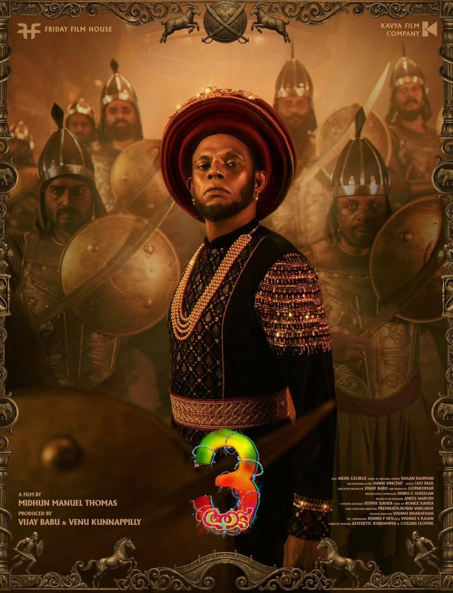 FTB_Cinema's tweet photo. Music &amp; Character Themes by Shaan Rahman 

Background Score by Dawn Vincent (Tiki Taka, Kala) 

#Aadu3 https://t.co/y4quOsFJz6