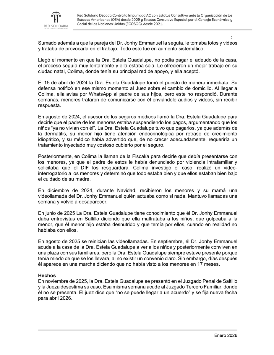 Red Solidaria Década Contra la Impunidad AC tweet media