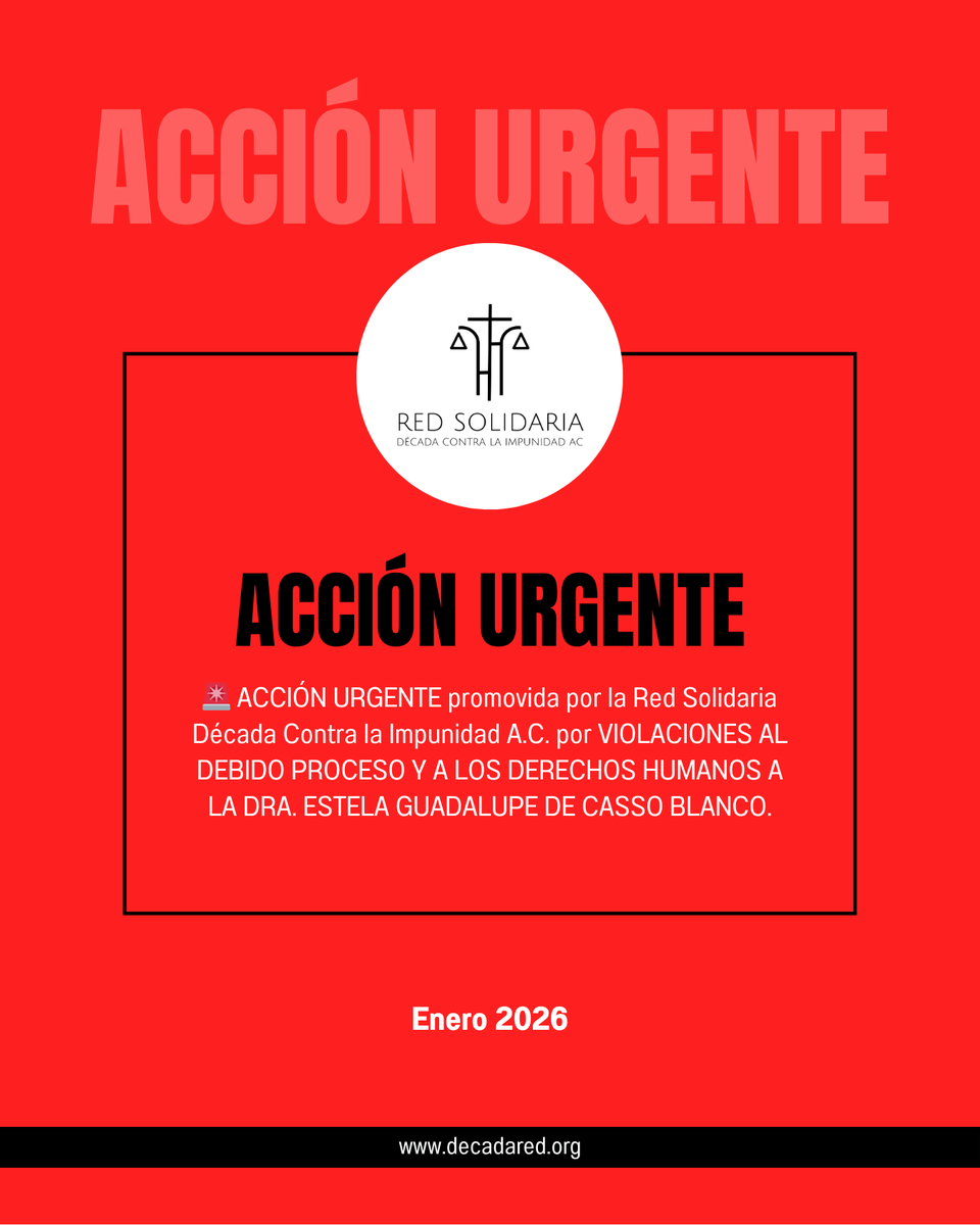 Red Solidaria Década Contra la Impunidad AC tweet media