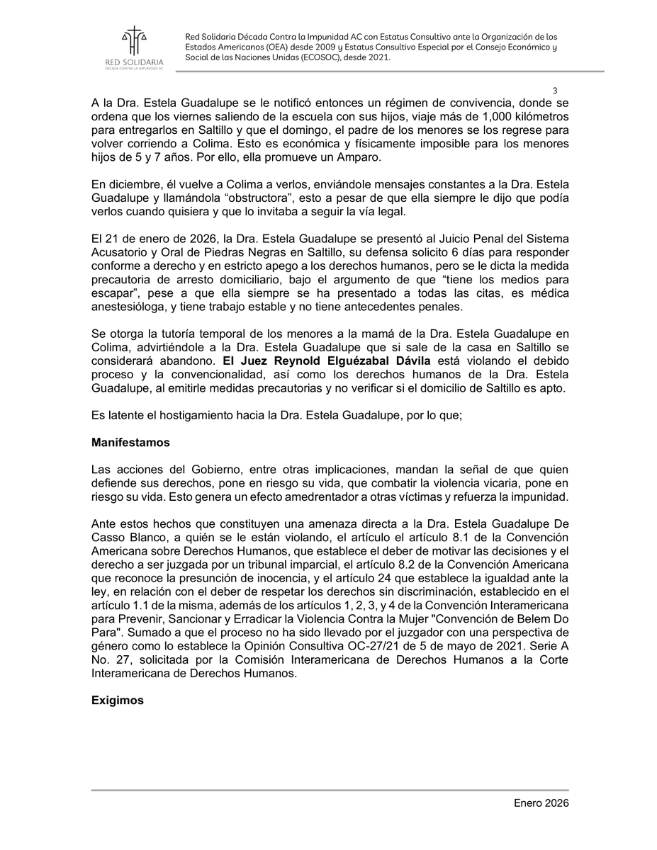Red Solidaria Década Contra la Impunidad AC tweet media