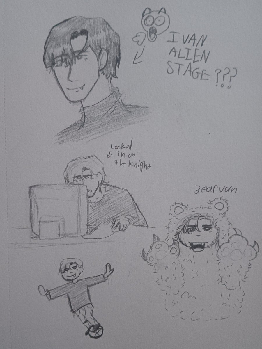 tello_fellow's tweet photo. IVAN DOODLES COME GET YOUR IVANS PEOPLE!! He's playing deltarune in one of these 
#ALNST https://t.co/lFdV9GbIyT