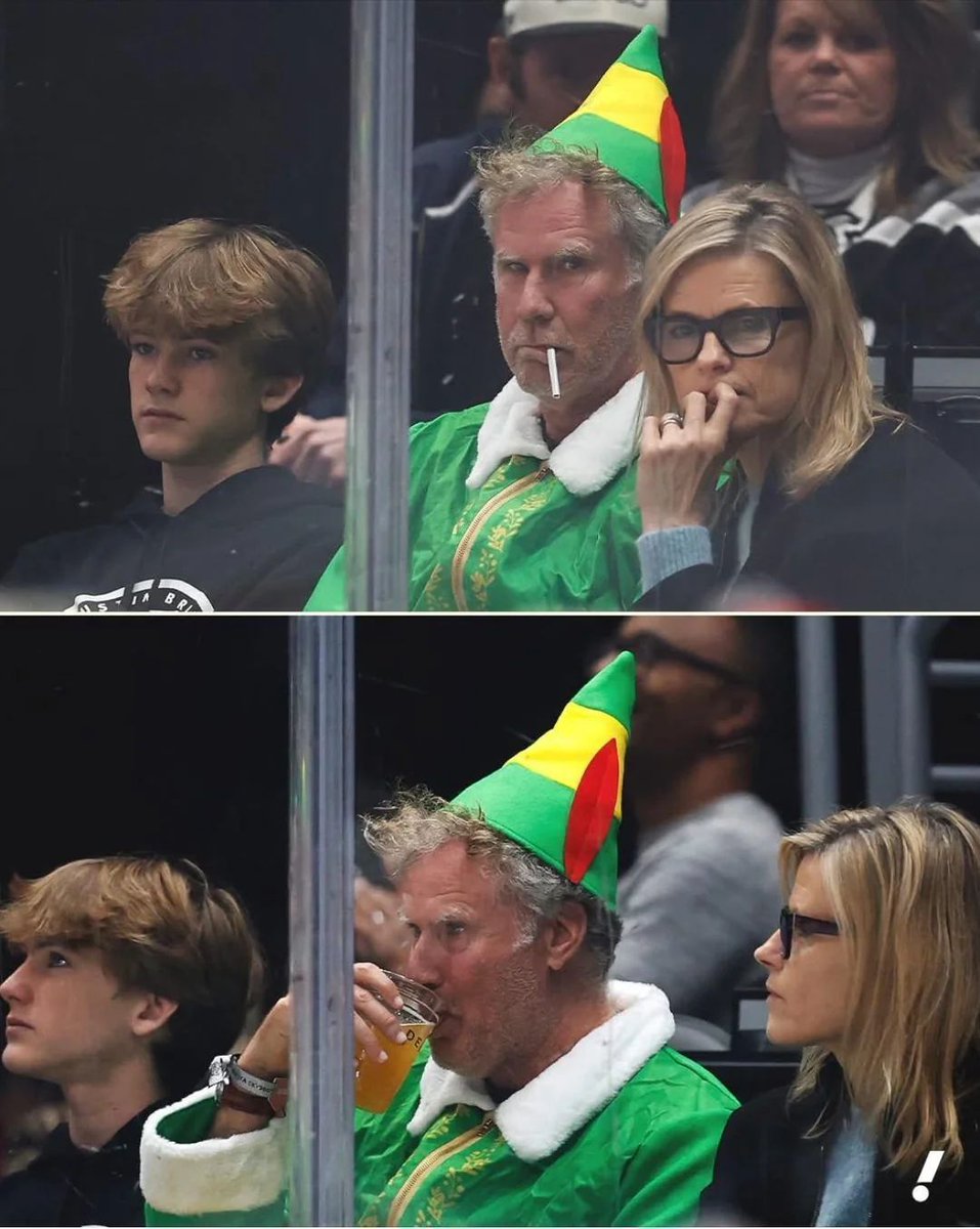 fasc1nate's tweet image. Will Ferrell dresses up as Buddy the Elf at a hockey game between the Kings and Flyers.

Effortlessly cool photos: bit.ly/4cFoZT1