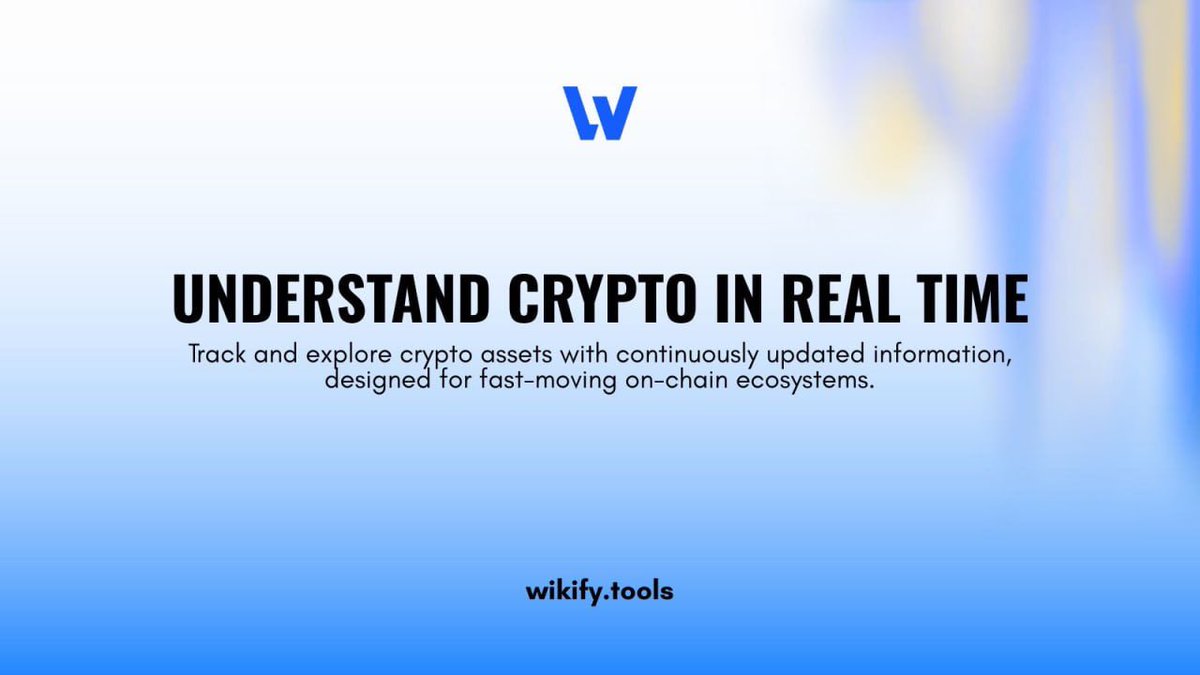 WikifyXyz's tweet photo. Markets evolve by the second.
Wikify is built to help you explore crypto data in real time without noise.

#RealTimeCrypto #OnChainData #CryptoAnalytics #Web3Intel https://t.co/iOsamSAkws