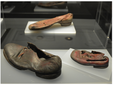 Shoes of people deported to Auschwitz, from the collection of <a href="/AuschwitzMuseum/">Auschwitz Memorial</a> 

The SS stole all the belongings of the deportees, including their clothes and footwear. In return they received a single uniform and a pair of rough wooden clogs.

#NotLongAgoNotFarAway