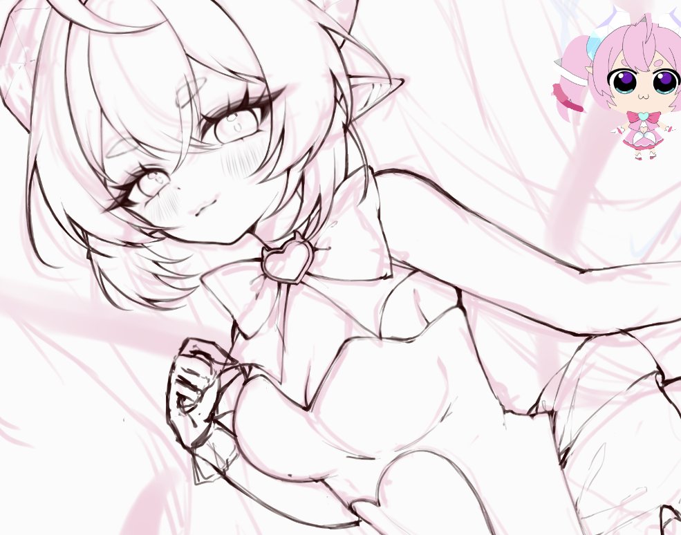 💗wip💗

#chibmin #イラスト #ArtistOnX #Vtuber