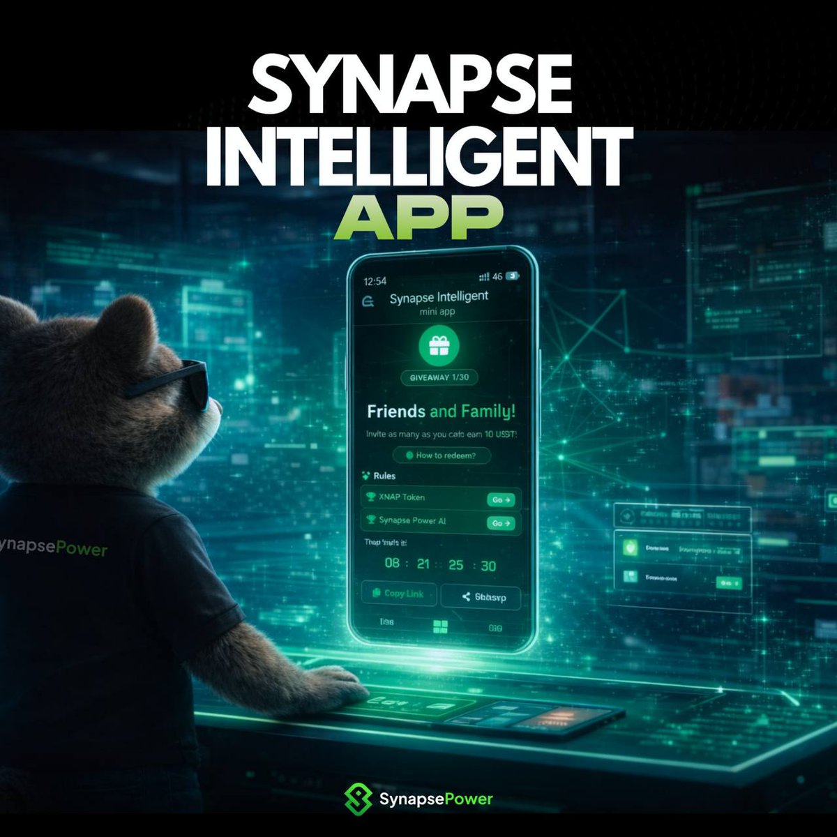🎰 Synapse Power Telegram Mini App is Coming Live!

We are excited to introduce the upcoming Synapse Power Telegram Mini App — a new way for our community to interact, earn, and grow inside the Synapse ecosystem.

With the Mini App, users will be able to:
1️⃣ Complete tasks and