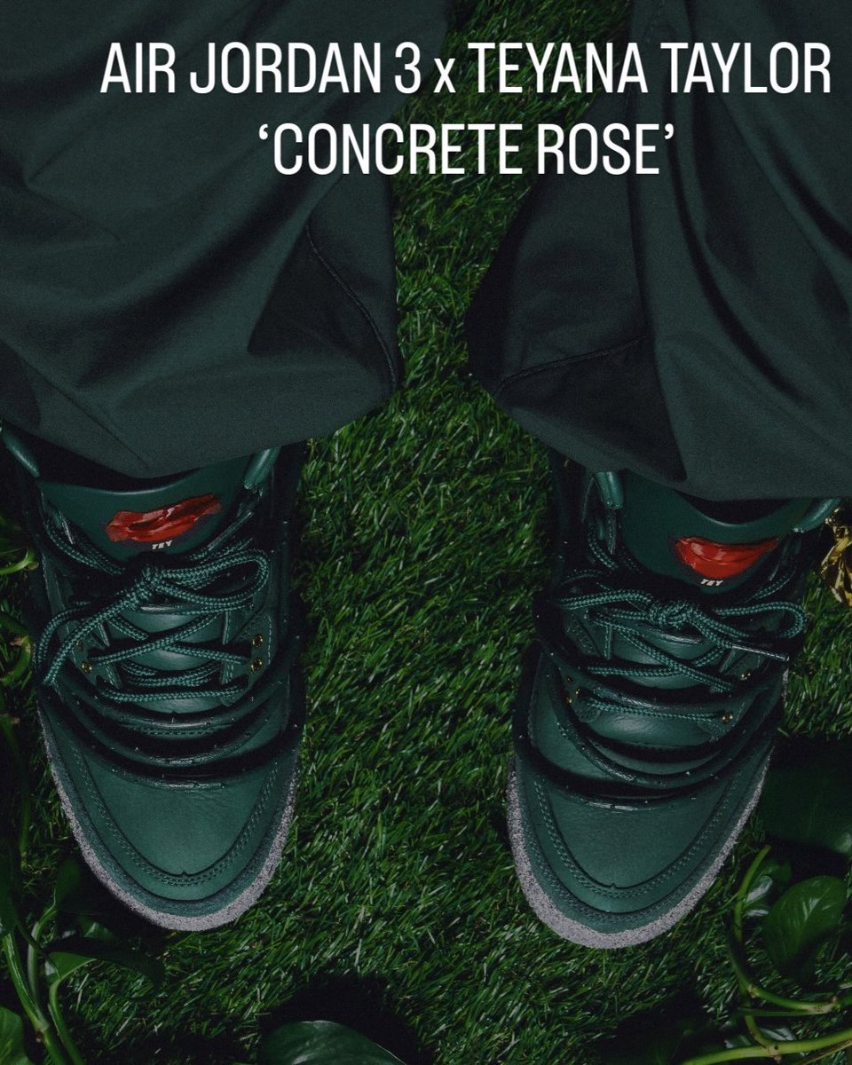 nicekicks's tweet image. FIRST LOOK 👀 

Teyana Taylor is releasing a new “Concrete Rose” Air Jordan 3 🌹