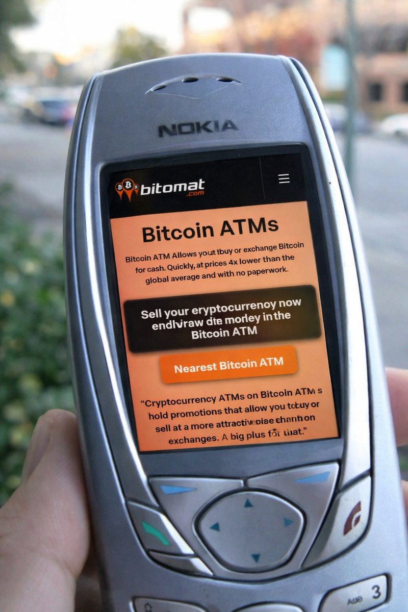 Bitomatbg's tweet photo. Когато Nokia-та ти няма камера, ама вече знае къде е най-близкият Bitcoin ATM 📱₿
Connecting people… to crypto.

#crypto2026 #cryptotrading #cryptonews #cryptomarket #cryptolife #hodl #bullish #bearish #cryptoworld https://t.co/OOj5AzZBzK